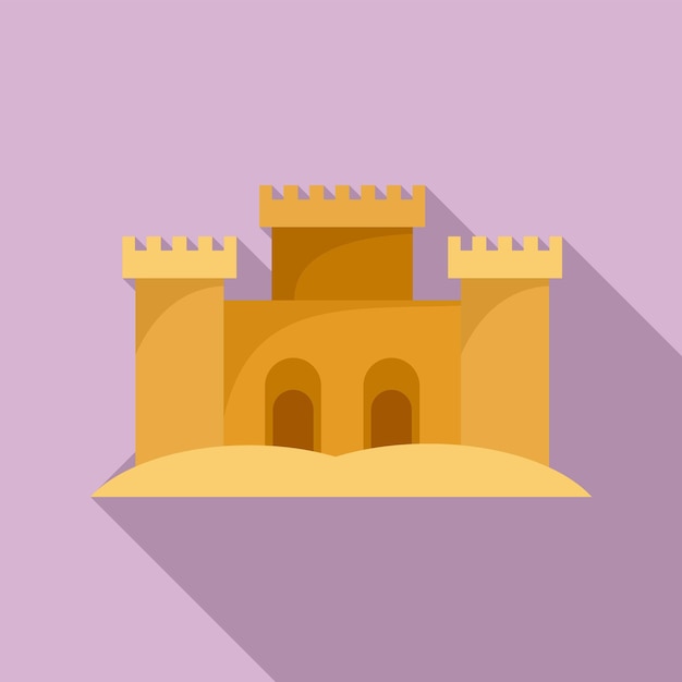 Plik wektorowy ikona pustynnego zamku z piasku płaska ilustracja ikony wektora pustynnego zamku z piasku do projektowania stron internetowych