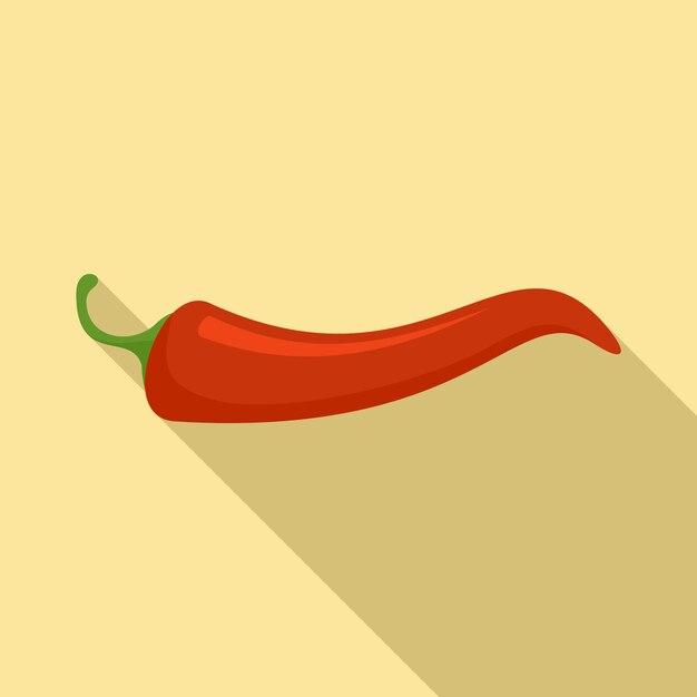 Plik wektorowy ikona pysznej papryczki chili płaska ilustracja ikony wektora pysznej papryczki chili do projektowania stron internetowych