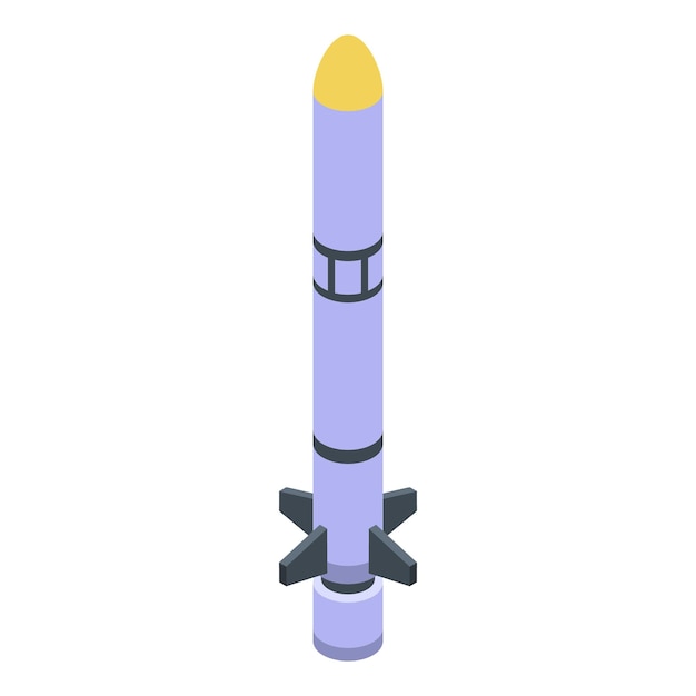 Plik wektorowy ikona rakiety lotu izometryczna ikona wektora rakiety lotu do projektowania stron internetowych izolowana na białym tle