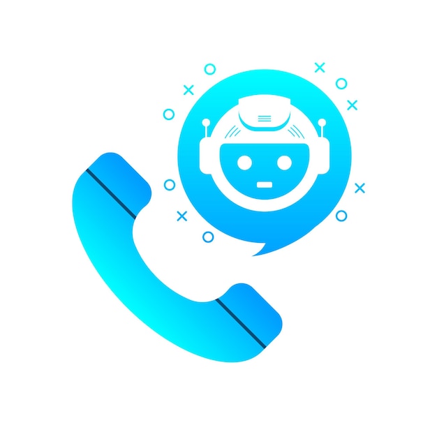 Ikona Robota Usługa Pomocy Technicznej Chat Bot Robocall Usługa Pomocy Głosowej