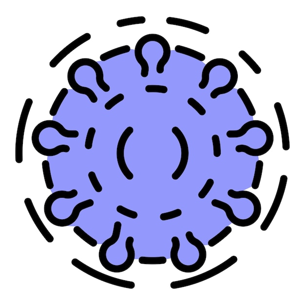 Plik wektorowy ikona rotawirusa zarys wektora rotawirusa ikona kolor płaski na białym tle