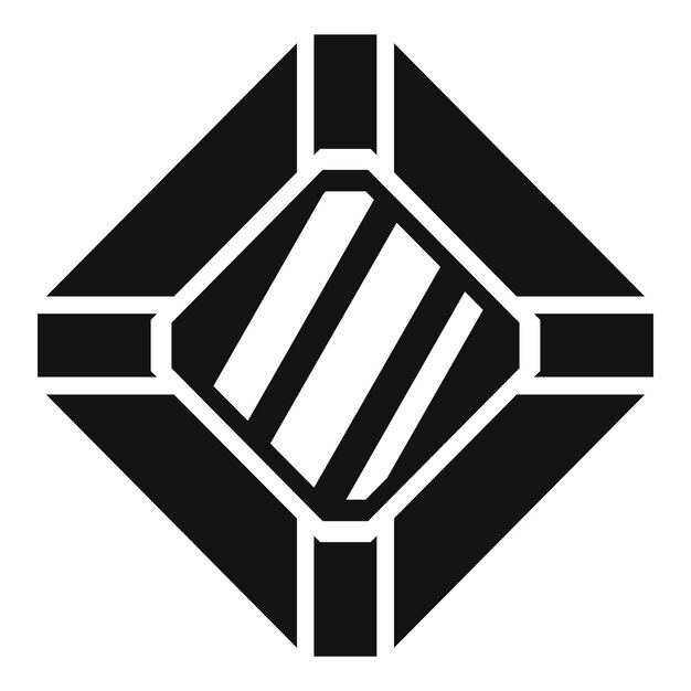 Ikona rubinu widoku z góry Prosta ilustracja ikony wektora rubinu widoku z góry do projektowania stron internetowych izolowana na białym tle