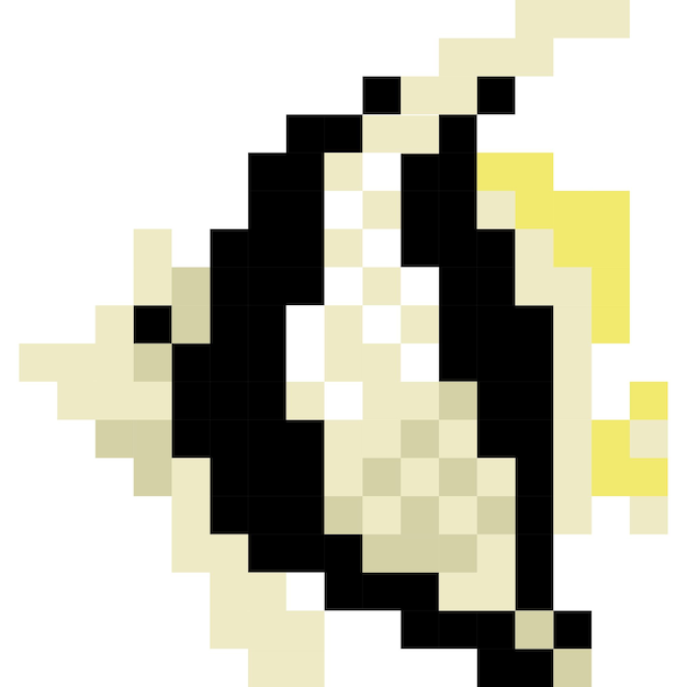 Plik wektorowy ikona rysunkowa ryby w pixel stylex9