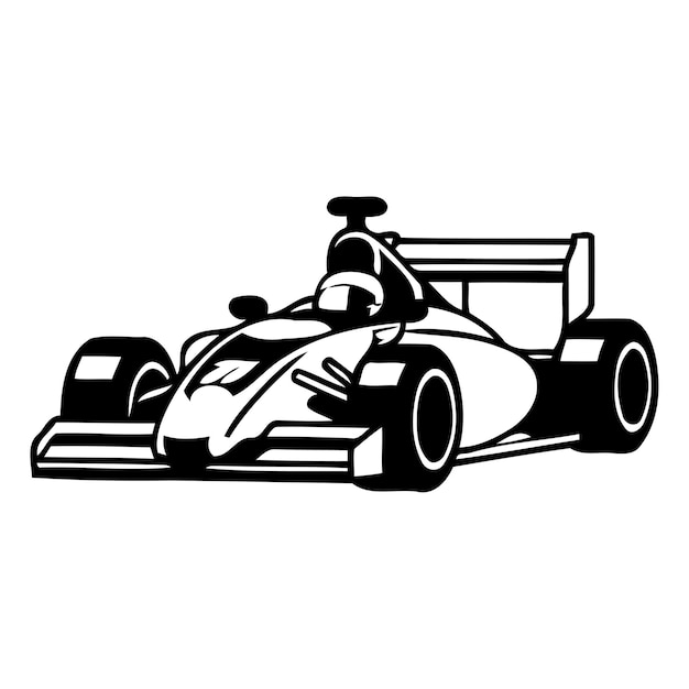 Ikona Samochodu Wyścigowego Ilustracja Kreskówkowa Ikony Wektorowej Samochodu Wyczynowego Do Projektowania Stron Internetowych
