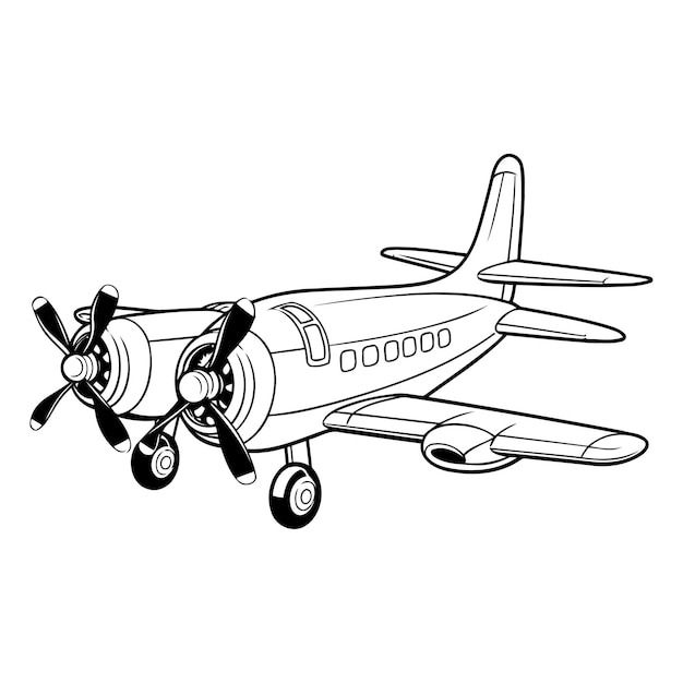Plik wektorowy ikona samolotu ilustracja kreskówka ikony wektorowej samolotu do projektowania stron internetowych
