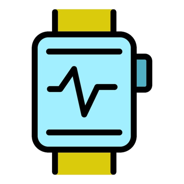 Ikona Schudnięcia Smartwatcha Wektorowy Ikon Schudnienia Smartwatcha Kolor Płaski Odizolowany