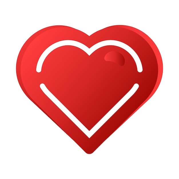 Plik wektorowy ikona serca walentynki