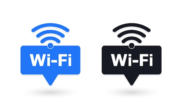 Ikona sieci bezprzewodowej i wifi Symbol sygnału Wi-Fi Połączenie internetowe Zdalna kolekcja dostępu do Internetu