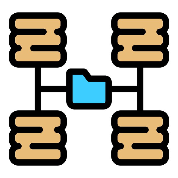 Plik wektorowy ikona sieci filtrowego serwera zarys ikona sieciowa wektora filtrygo serwera dla projektowania stron internetowych izolowana na białym tle kolor płaski