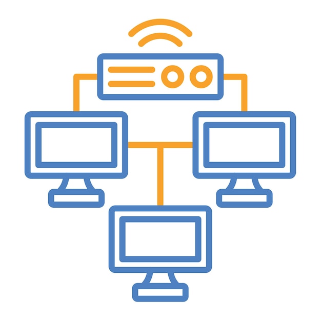 Plik wektorowy ikona sieci lokalnej