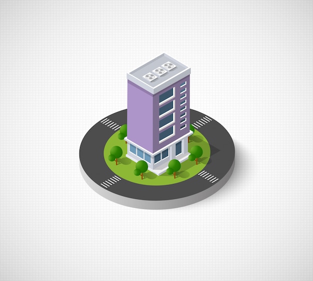 Plik wektorowy ikona sieci web izometryczny 3d infrastruktury miejskiej, miejskich