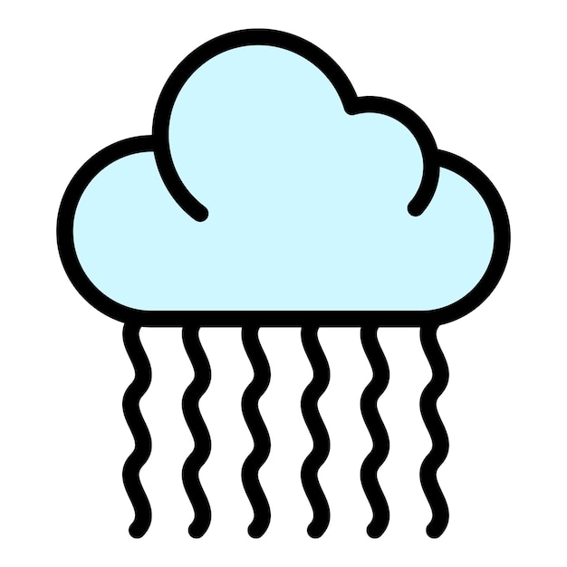 Plik wektorowy ikona silnego deszczu wektorowy rysunek ikony silnego deszczu kolor płaski odizolowany