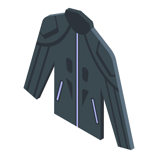 Plik wektorowy ikona skórzanej kurtki wektor izometryczny sprzęt rowerowy motocyklista