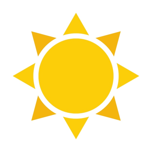 Ikona słońca Ikona słońca promieniujące ciepło i światło ciało niebieskie godło źródło energii i witalności promienie słoneczne Ikona linii wektorowej dla biznesu i reklamy