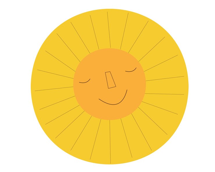ikona słońca na białym tle szczęśliwe słońce emoji letnie wakacje ilustracja wektor twarzy