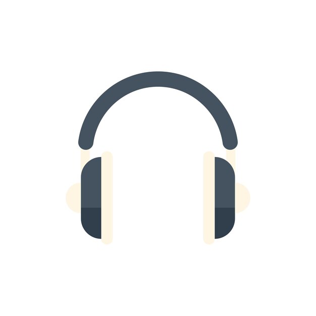 Ikona Słuchawek Płaski Wektor Interfejs Kontaktowy Aplikacja Pocztowa Na Białym Tle