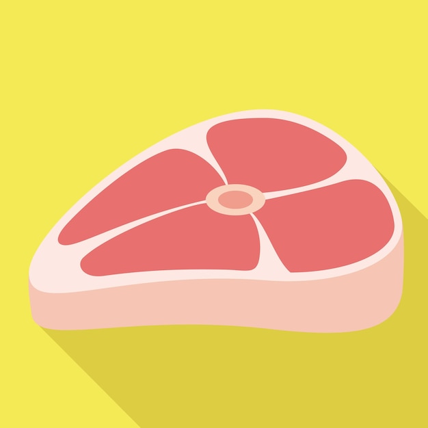 Ikona smacznego surowego steku Płaska ilustracja ikony wektora smacznego surowego steku do projektowania stron internetowych