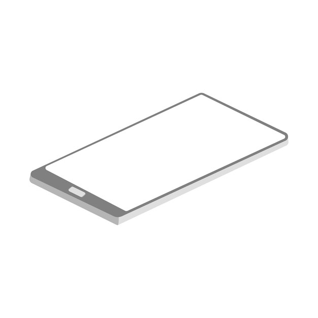 Ikona smartfonu w stylu izometrycznym 3D na białym tle Może być używana do aplikacji smartfonowych