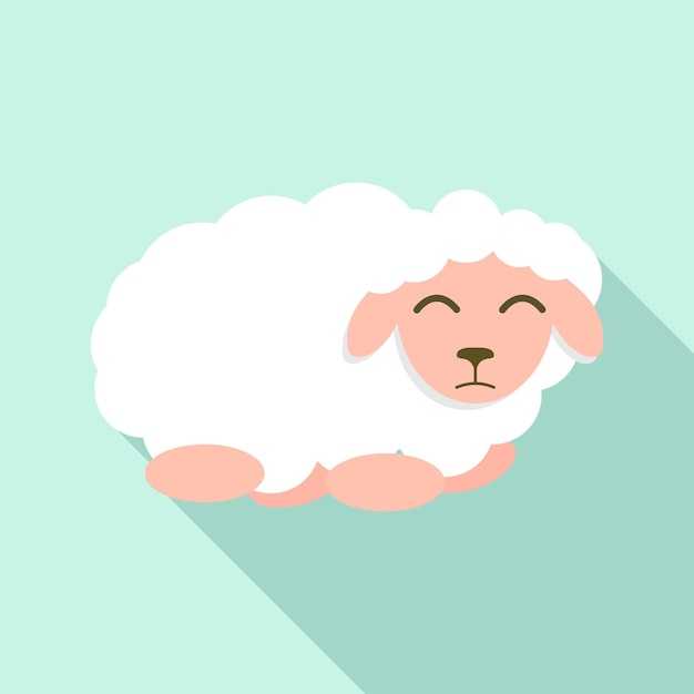 Plik wektorowy ikona smutnej owcy płaska ilustracja ikony wektora smutnej owcy do projektowania stron internetowych