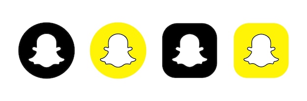 Ikona Snapchata Logo Mediów Społecznościowych Snapchat