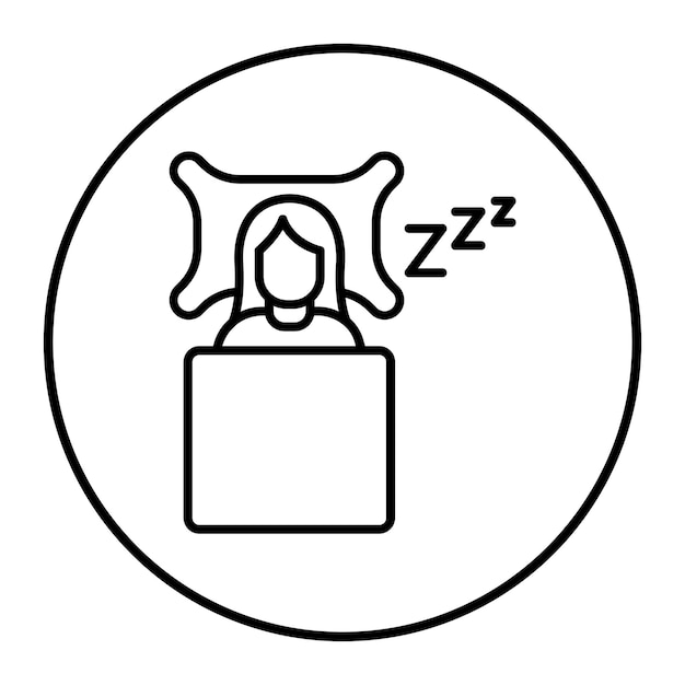 Ikona śpiącego wektora może być używana do zestawu ikon Comfort