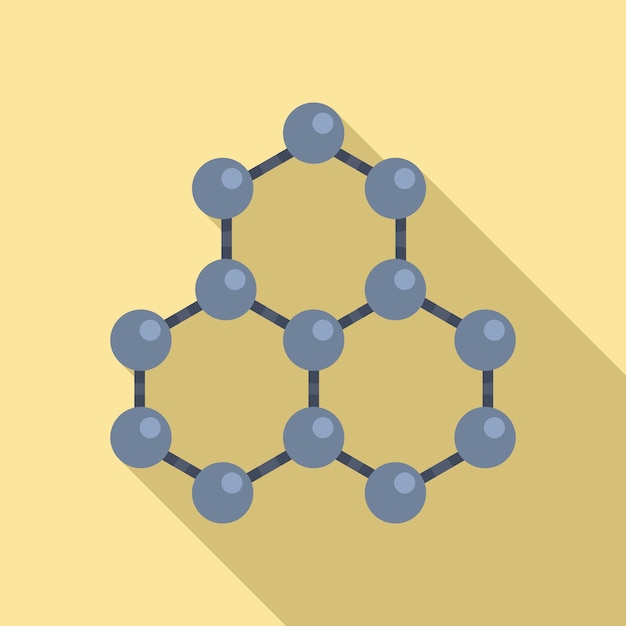 Plik wektorowy ikona struktury cząsteczki nanotechnologii płaska ilustracja ikony wektora struktury cząsteczki nanotechnologii do projektowania stron internetowych