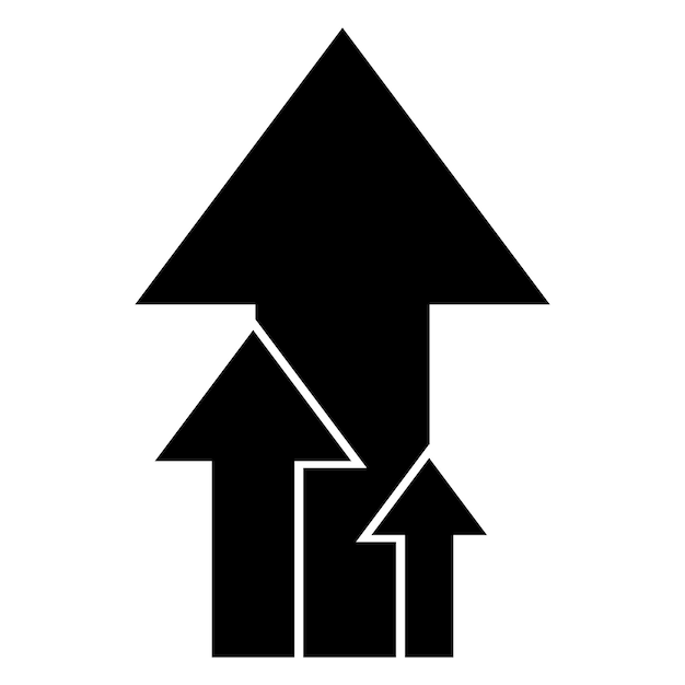Plik wektorowy ikona strzałki dodawania wysokiego mnożenia wykresu wzrostu ceny płatności