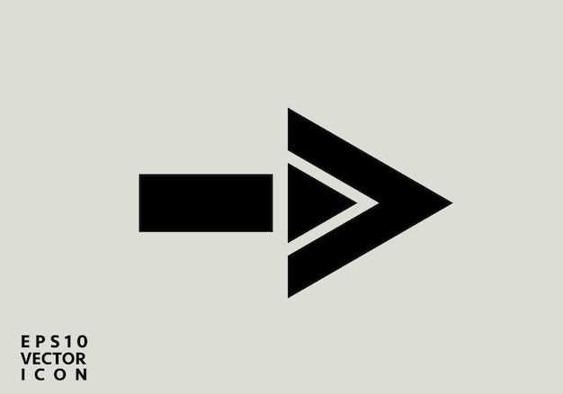Ikona Strzałki W Modnym Stylu Płaski Na Białym Tle Na Szarym Tle Symbol Strzałki Do Projektowania Witryny Sieci Web