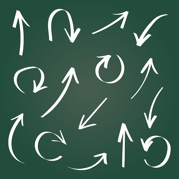 Ikona strzałki w ręku rysowane stylu Ręcznie robione doodle ilustracji wektorowych na odizolowanym tle Koncepcja biznesowa znak wskaźnika kursora