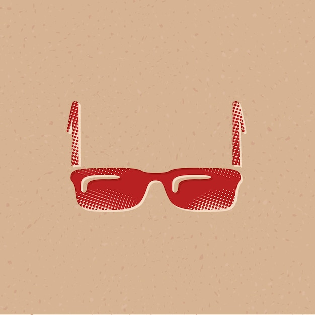 Plik wektorowy ikona stylu półtonów okularów z ilustracji wektorowych tło grunge