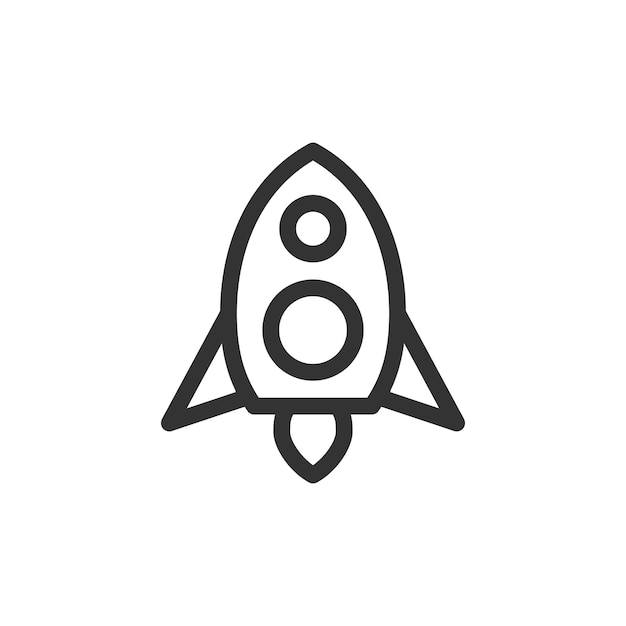 Plik wektorowy ikona stylu widoku wektorowego rakiety z przodu oznaczanie przystanków transportu publicznego