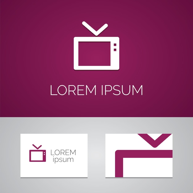 Plik wektorowy ikona szablonu logo telewizora