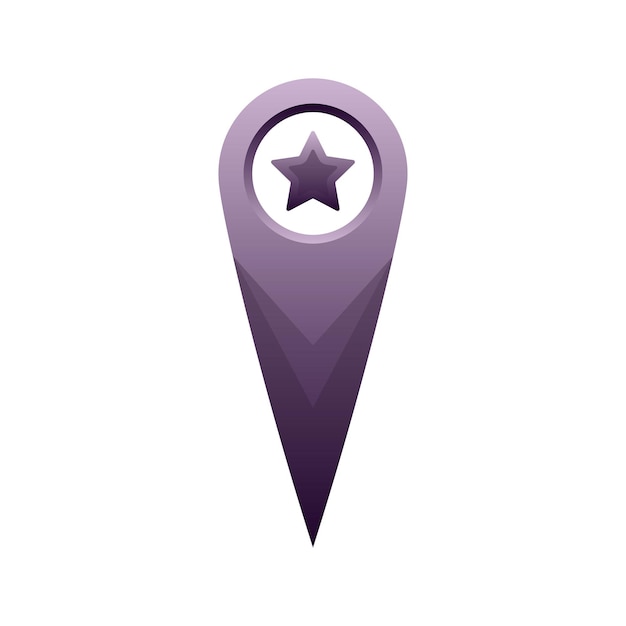 Ikona Szablonu Projektu Elementu Logo Lokalizacji Gwiazdy