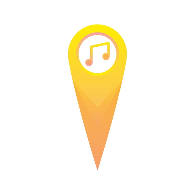Ikona Szablonu Projektu Gradientu Logo Lokalizacji Muzyki