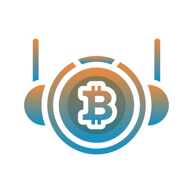 Plik wektorowy ikona szablonu projektu logo gradientu astronauta bitcoin