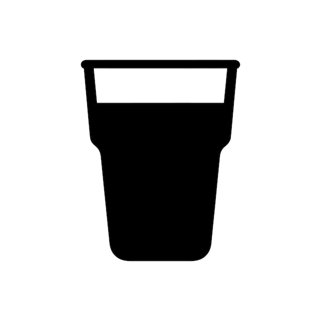 Plik wektorowy ikona szkła latte prosta ilustracja wektorowa