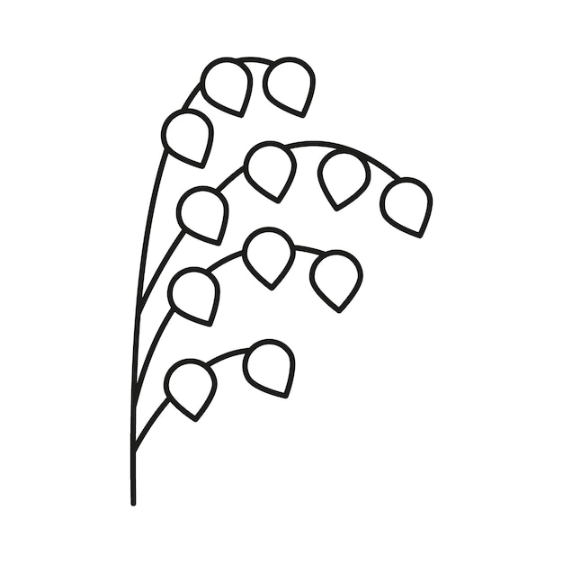 Ikona Sztuki Linii Ziarna Prosa. Liniowy Zarys Roślin Dla Rolnictwa. Produkty Zbożowe, Owsianka