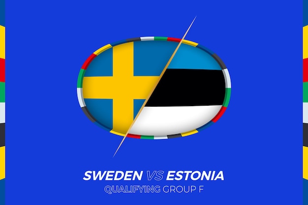 Ikona Szwecja Vs Estonia Dla Europejskiej Grupy Kwalifikacyjnej Do Turnieju Piłki Nożnej F