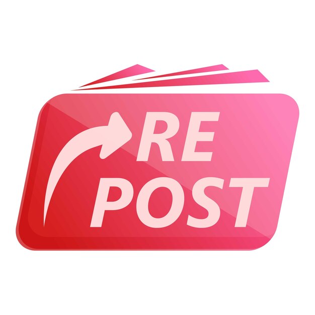Ikona telefonu komórkowego Repost Karikatura ikony wektorowej telefonu komórkowego repost dla projektowania stron internetowych izolowana na białym tle