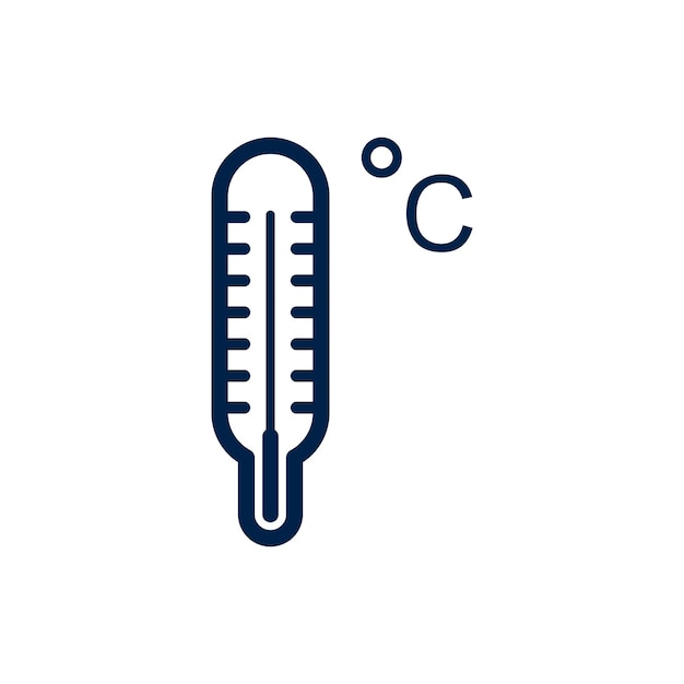 Plik wektorowy ikona termometru w modnym, płaskim stylu