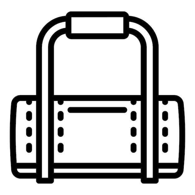 Plik wektorowy ikona torby do krokieta zarys ikona wektora torby do krokieta do projektowania stron internetowych izolowana na białym tle