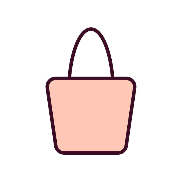 Ikona torebki handlowej Ilustracja wektorowa Ikona kolorystyczna torby handlowej