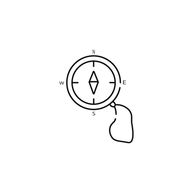 ikona typu wektora kompasu