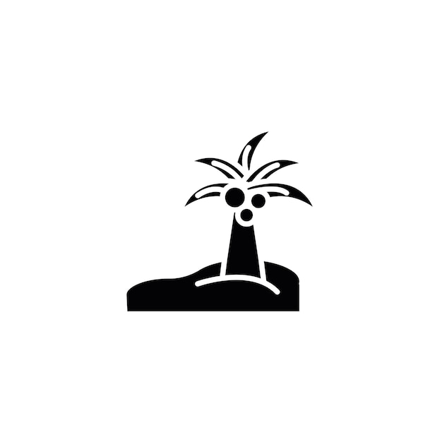 Ikona Typu Wektora Tropikalnej Wyspy