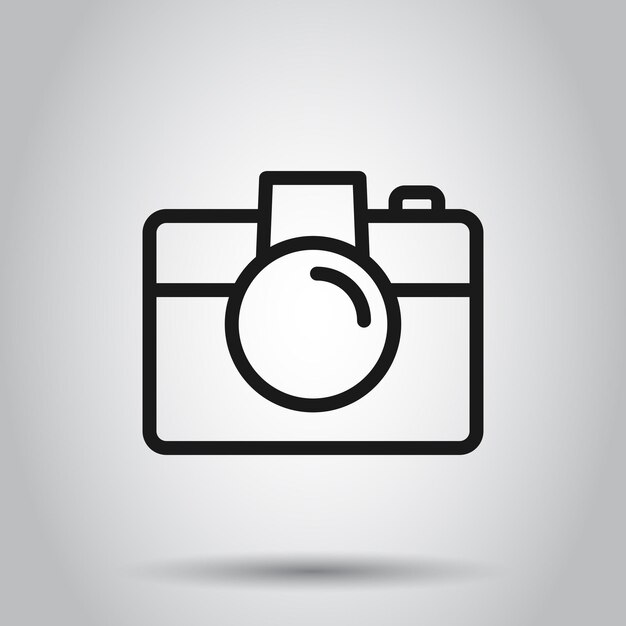 Plik wektorowy ikona urządzenia kamery w stylu płaskim ilustracja wektorowa fotografii na izolowanym tle koncepcja biznesowa sprzętu kamery