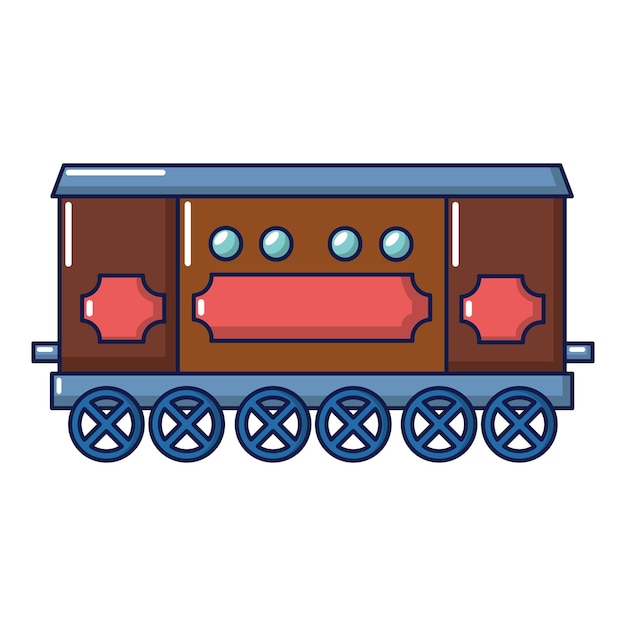 Plik wektorowy ikona wagonu przedziałowego ilustracja kreskówka przedstawiająca ikonę wektora wagonu przedziałowego dla sieci web