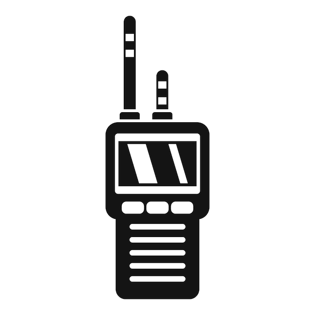 Plik wektorowy ikona walkie talkie badacza prosta ilustracja ikony wektora walkie talkie badacza do projektowania stron internetowych izolowana na białym tle