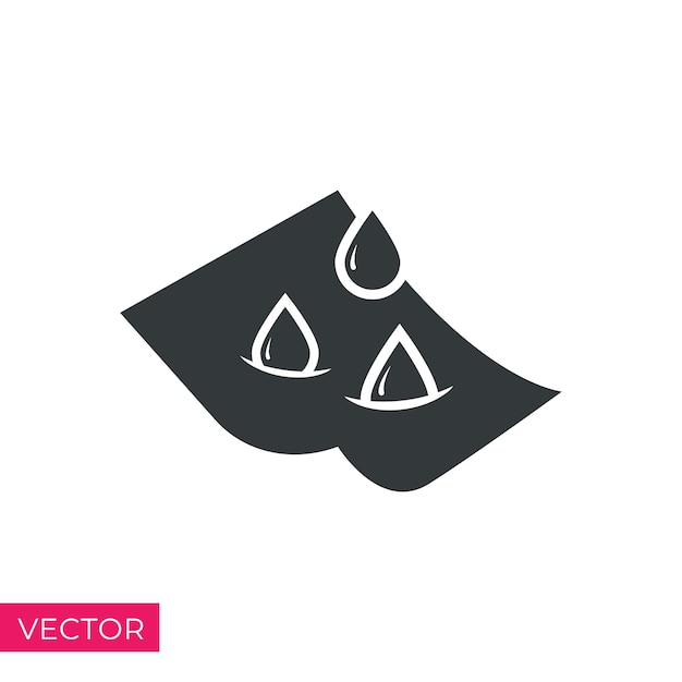 Plik wektorowy ikona warstwy miękkiej tkaniny papier pochłaniający wilgoć właściwości absorpcji wody koncepcja ikony pieluchy wektor eps10