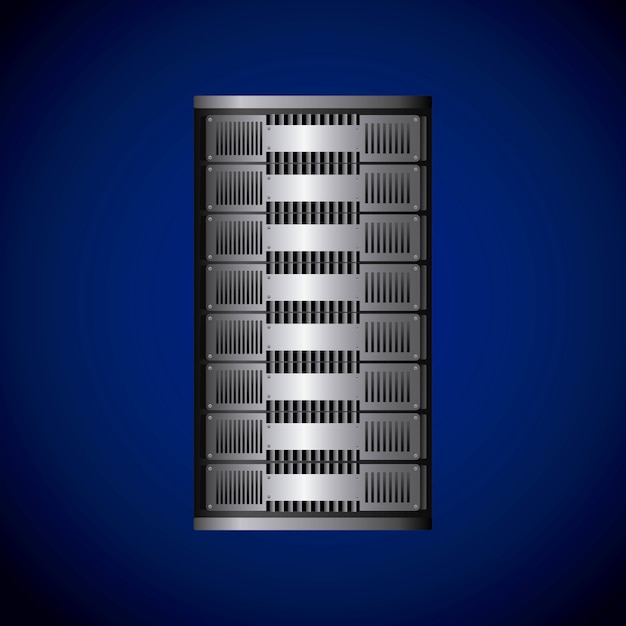 Ikona Web Hosting. Projektowanie technologii. Grafika wektorowa