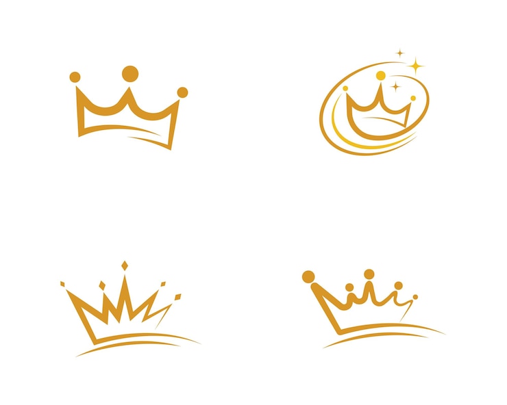 Ikona wektor korony Logo szablon